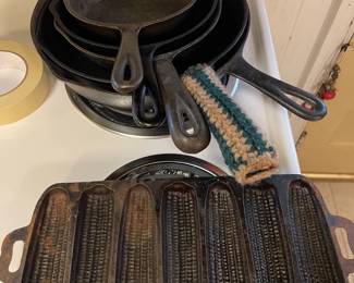 Cast Iron pans, cornbread