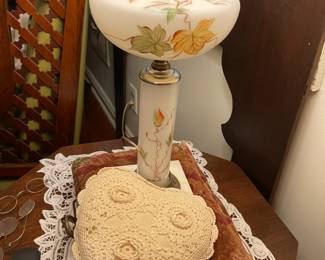 Hand painted vintage lamp