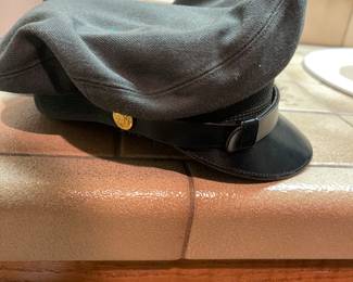 Vintage military clothes and hats -he is short