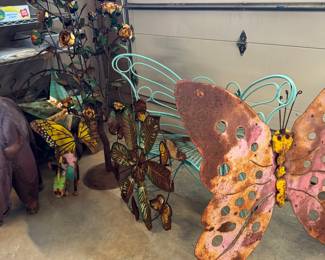 Metal yard art