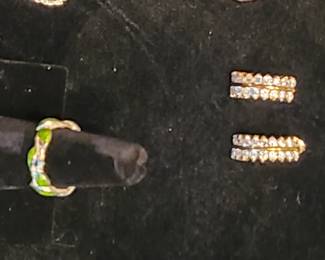 14K earrings and ring 