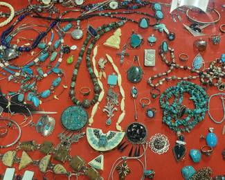 Assorted Turquoise jewelry 