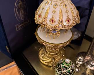 Large Faberge egg $800 small reproduction $100
