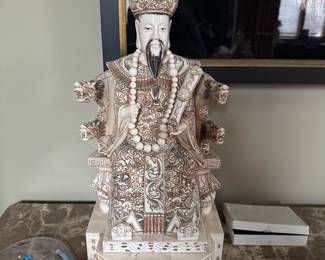 Tessellated Bone sculptures of Emperor and Empress