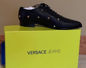 Versace spiked loafers women size 7 1/2 $200 new