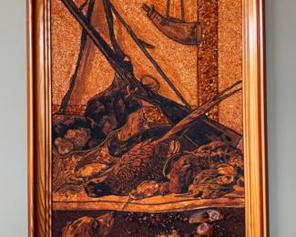 Amber Inlaid Artwork $300