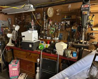 Tools, Craftsman 15 1/2" Drill Press, Vice, Band Saw