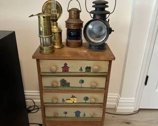Lanterns, Small Chest of Drawers