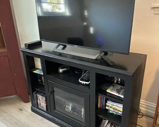Sony TV, Cabinet, CD's, DVD's