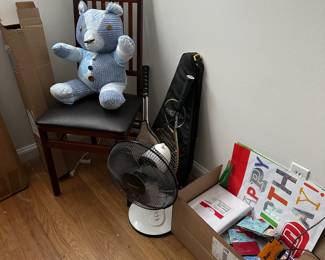 Wrapping Paper, Tennis Racquets, Bears, Chair, Fan