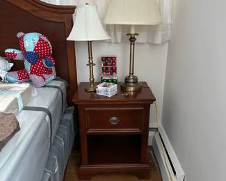 Pair of Nightstands, Lamps