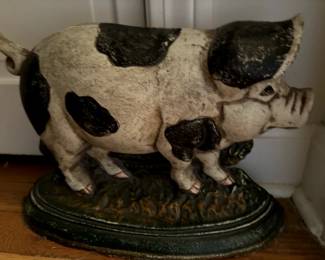 Vintage pig door stopper