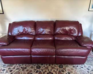 Reclining Leather Couch.