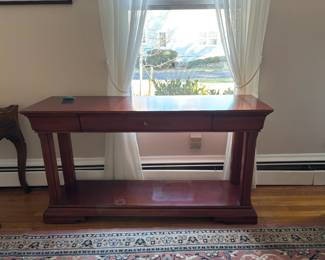 Thomasville Sofa Table, Console Table with drawer key.
