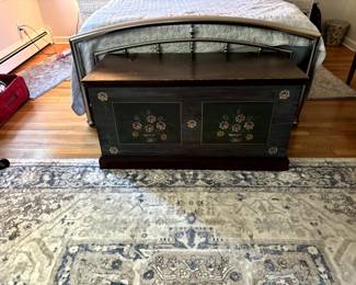 Folk Art Wooden Hope Chest