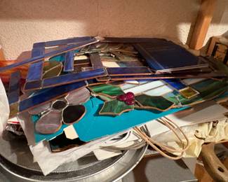 . . . lots of stained-glass supplies