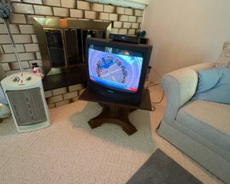 . . . old box TV and stand