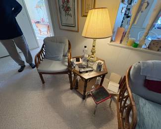 . . . and its match with end table and brass lamp