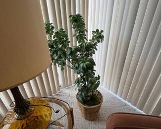 . . . faux plant and matching retro lamp