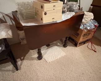 . . . antique drop-leaf table