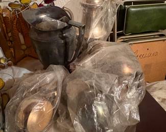 . . . . . . silver plate tea service