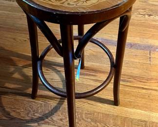 curved wood stool