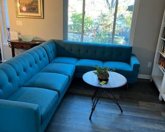 Blue 2 Piece Sectional Sofa