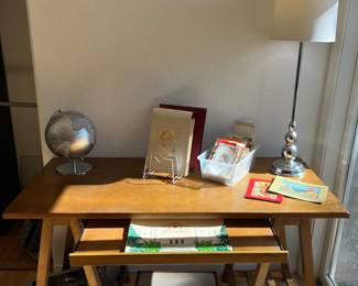 Sawhorse Style Wooden Desk  