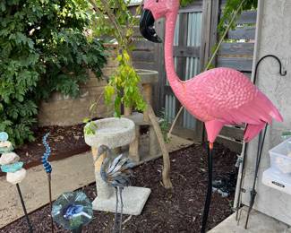 Yard Art! 5' Metal/ALuminum Flamingo