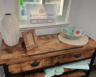 Rustic Rolling Wooden Cabinet