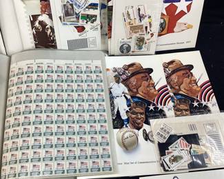ASSORTED STAMP MINT SETS, U.S. LIBERTY’S STAMP ALBUM, 1973, 1975, 1976, 1977, 1980