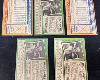 (5) ROLLIE FINGERS (3) ROOKIE 1971 T.C.G #384 & (2) 1978 TOPPS #140
