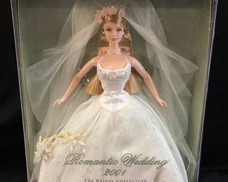 2001 THE BRIDAL COLLECTION ROMANTIC WEDDING BARBIE DOLL, NEW IN BOX
