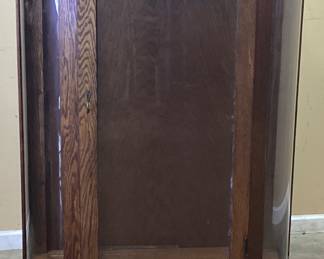 ANTIQUE CURVED GLASS CURIO CABINET