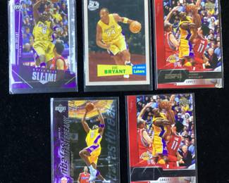 (5) TOPPS & UPPER DECK KOBE BRYANT CARDS, 2007 #24, 2005 #38, 2005 #10, (2) 2005 #38