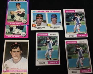  (7) TOPPS NOLAN RYAN (3) 1974 #20, (2) 1975 #500,1976 #330 & 1977 #6