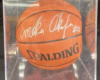  CHARLOTTE BOBCATS EMEKA OKAFOR #50 AUTOGRAPHED BASKETBALL
