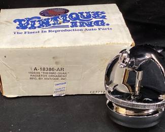 VINTIQUE INC THERMO QUAIL CAR RADIATOR ORNAMENT