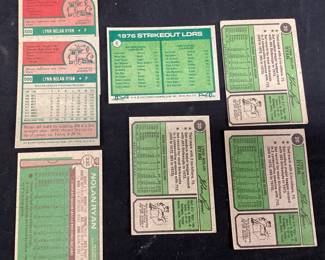  (7) TOPPS NOLAN RYAN (3) 1974 #20, (2) 1975 #500,1976 #330 & 1977 #6