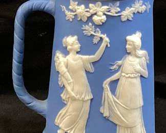 GRECIAN GERMAN JASPERWARE PITCHER