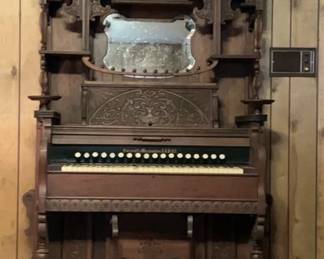 Vintage Pump Organ
Cornish & Co. pedal pump parlour organ
Elaborately carved.