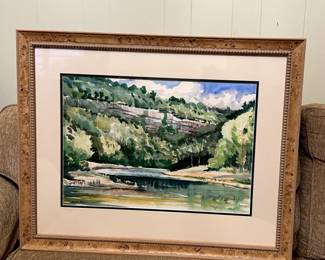 Watercolor Painting By Duane Hada
Artist from the ozarks of Arkansas Duane Hada signed and framed watercolor