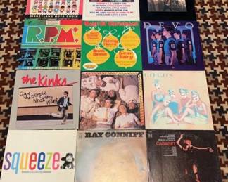 Twelve vinyl records with various artist, each record has been verified to the album covers.