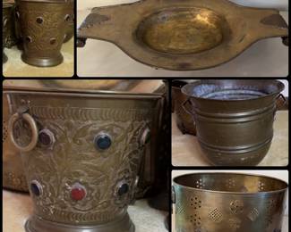 Brass Planters & More: 5pcs