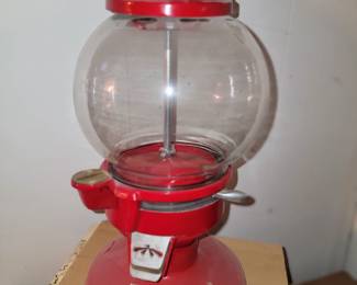 old cast iron gumball machine (basement(