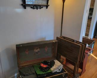 chest, lamp, dining room 