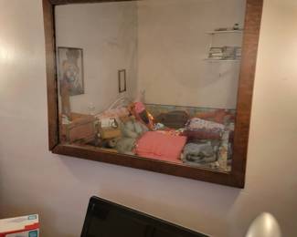 antique HEAVY mirror, back bedroom