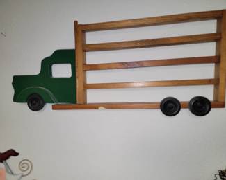 matchbox car display (basement)