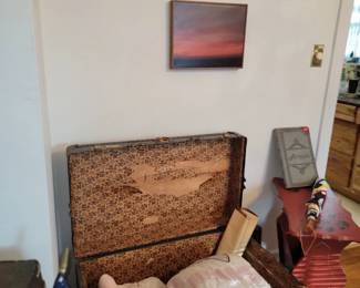 old chest, artwork (Dining room)