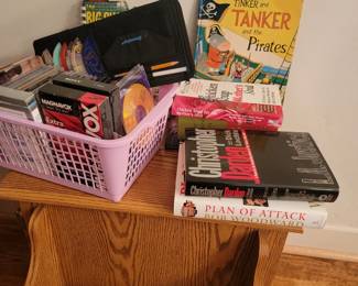 books, CDs upstairs bedroom